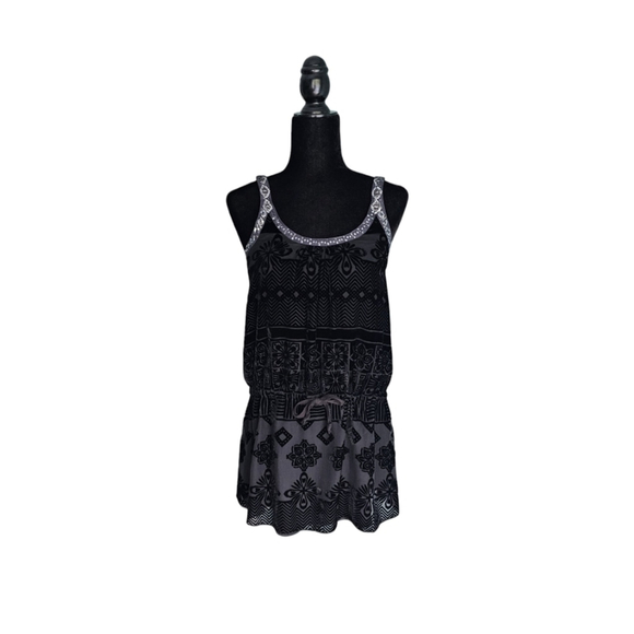 Free People Tops - Free People Y2K sequins and sheer tunic tank size 4